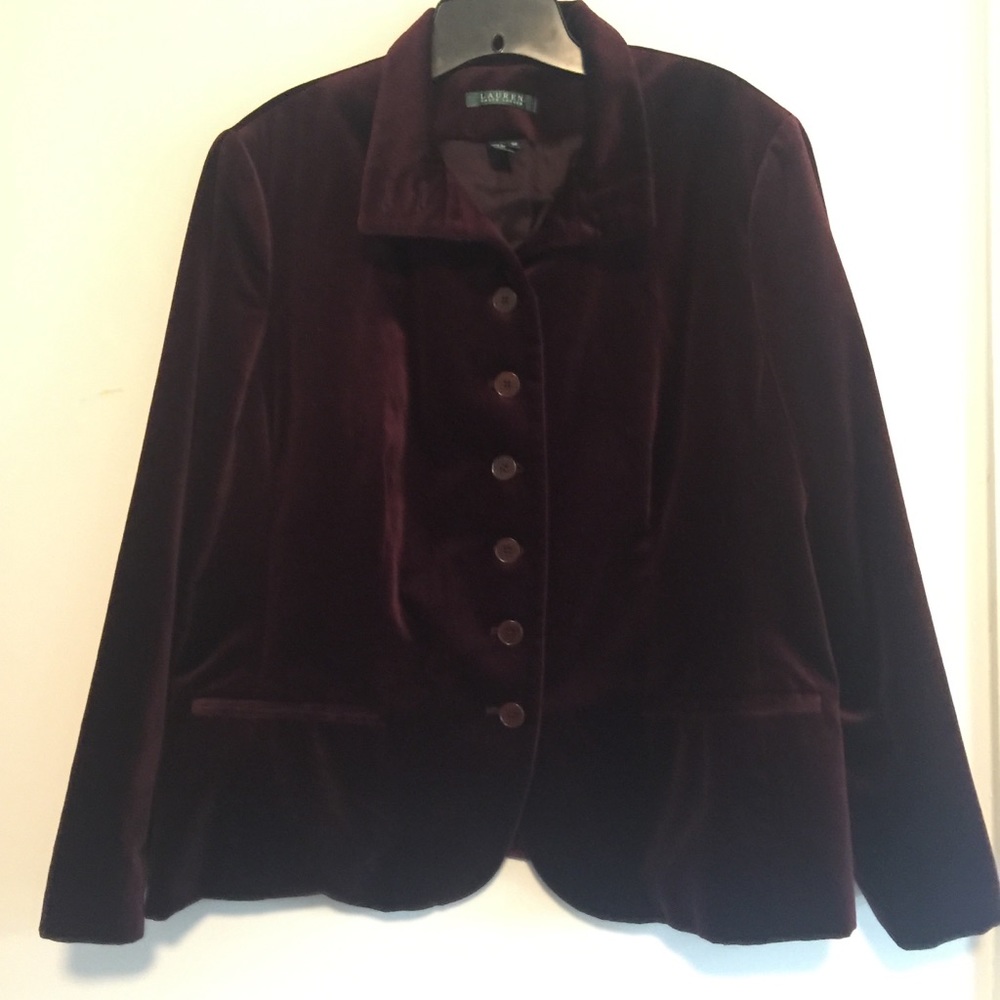 Velvet Suit Jacket/Blazer by LAUREN (Ralph Lauren)